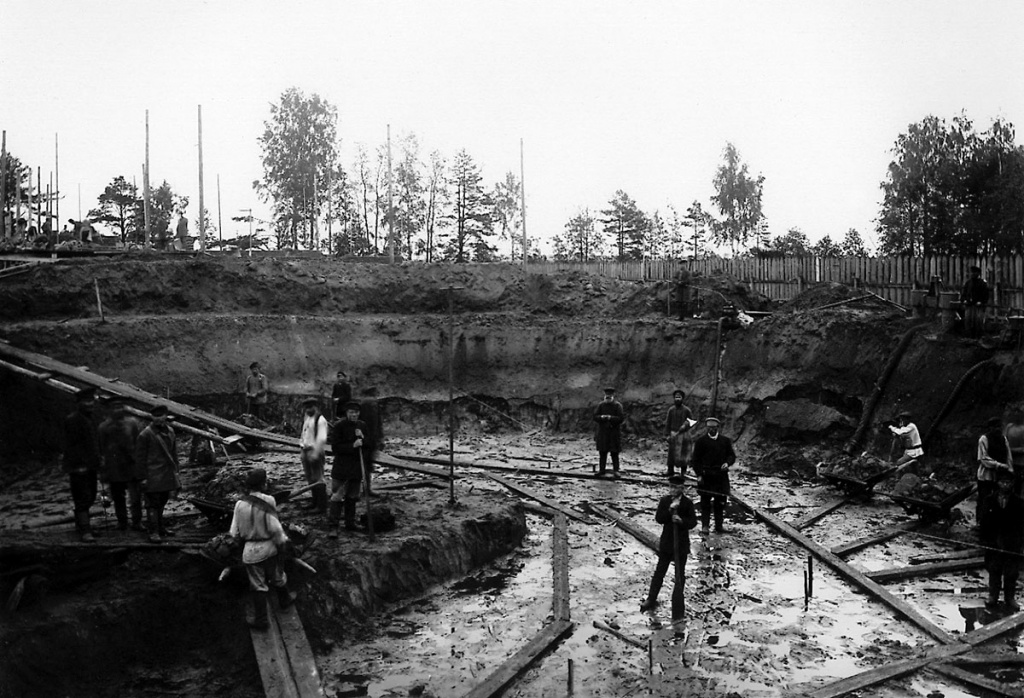 地基施工（约1900年）